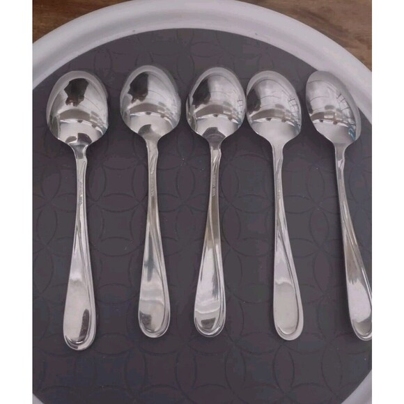 Oneida Stainless FLIGHT / Reliance Set Of 5 Spoons Tablespoons - Picture 5 of 5